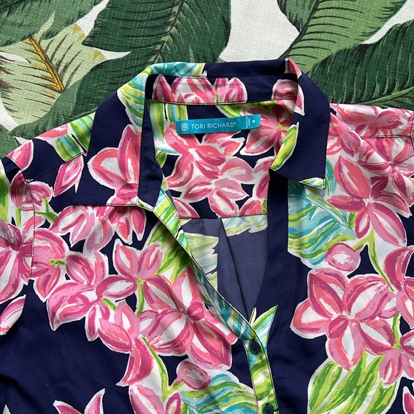 Tori Richard • GORGEOUS Tunic Floral Dress • Size 4 Small - Picture 2 of 7